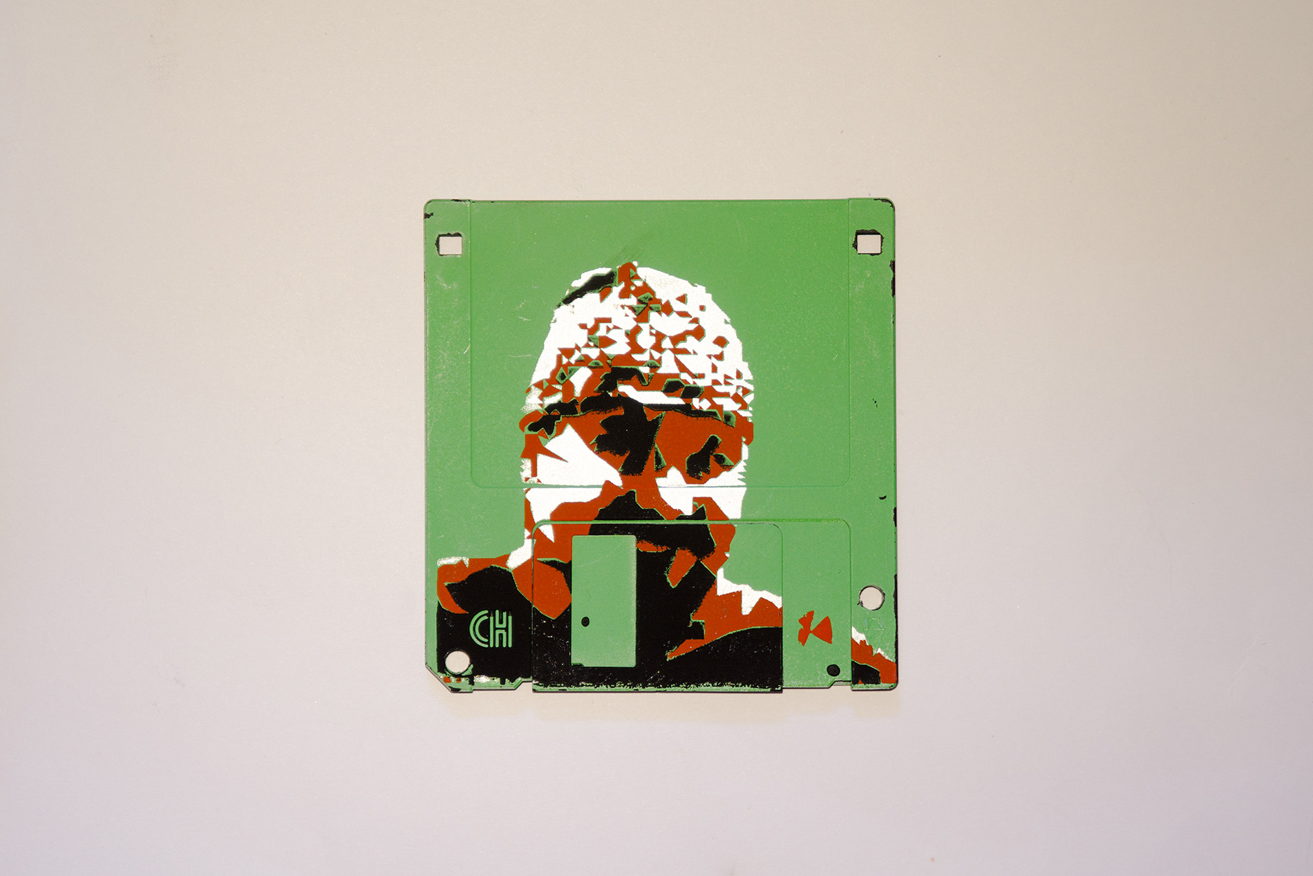 silk screened 3.5" floppy disk - artwork - Pekka II