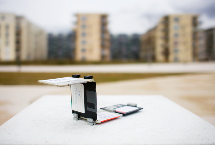 Treppe, Floppy Disc sculpture by Dominik Jais