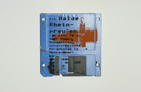 Halde Rheinpreußen silk screened on a floppy disk