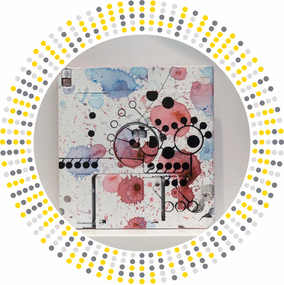 Funny guy I - silk screen contemporary art by Dominik Jais