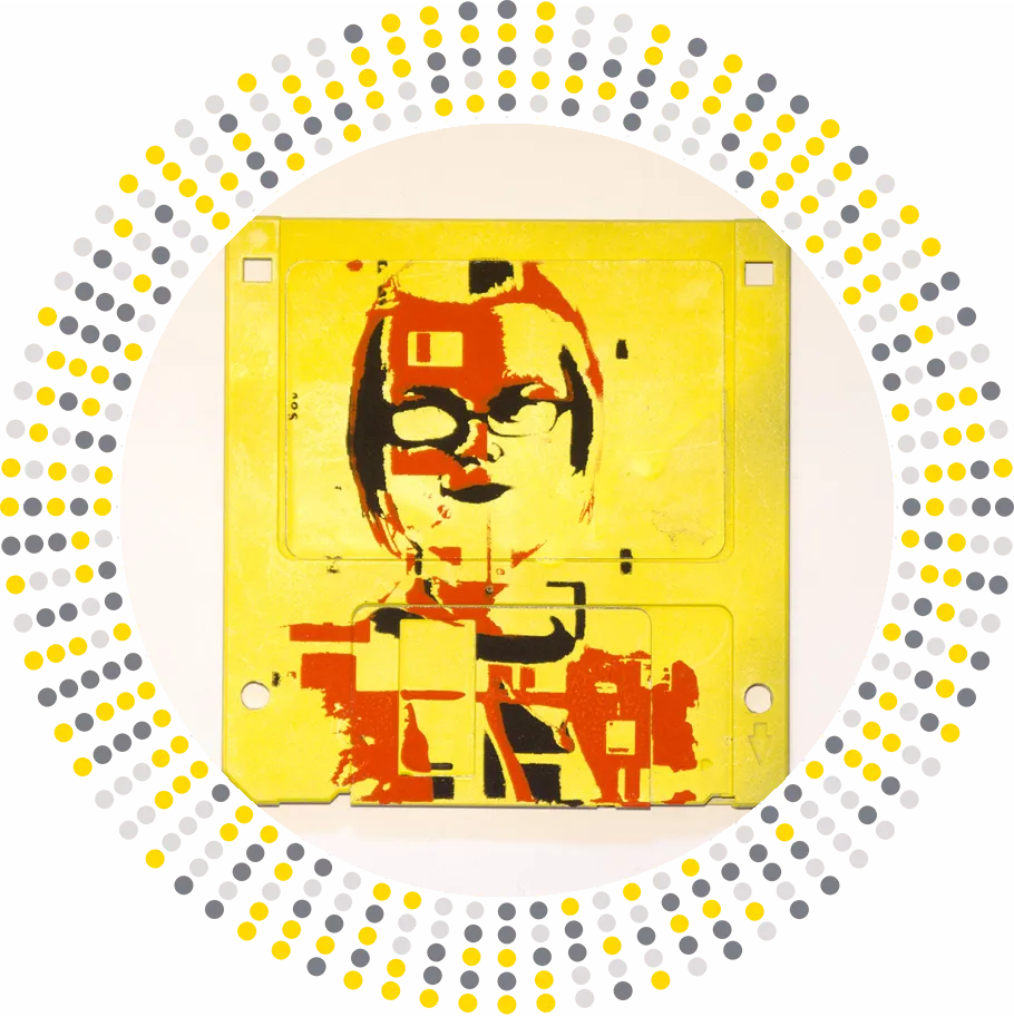 silk screened 3.5" floppy disk - artwork - Lumia II