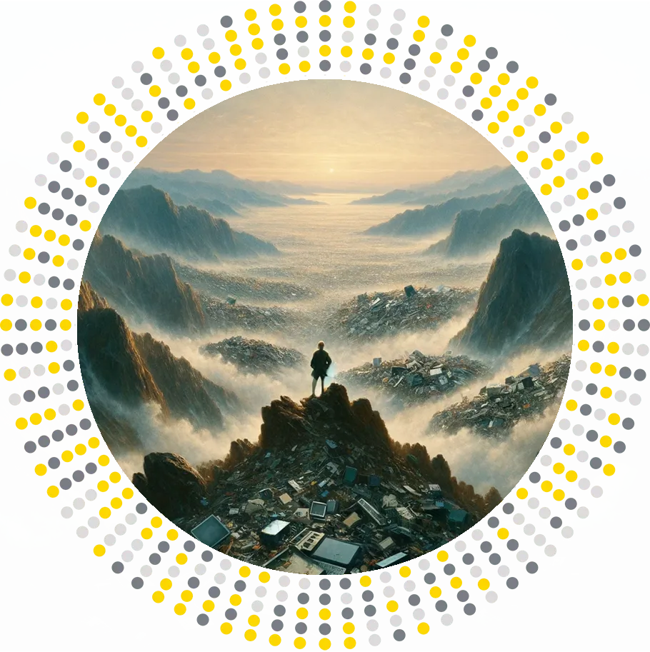 Der Wanderer über dem Müllmeer
