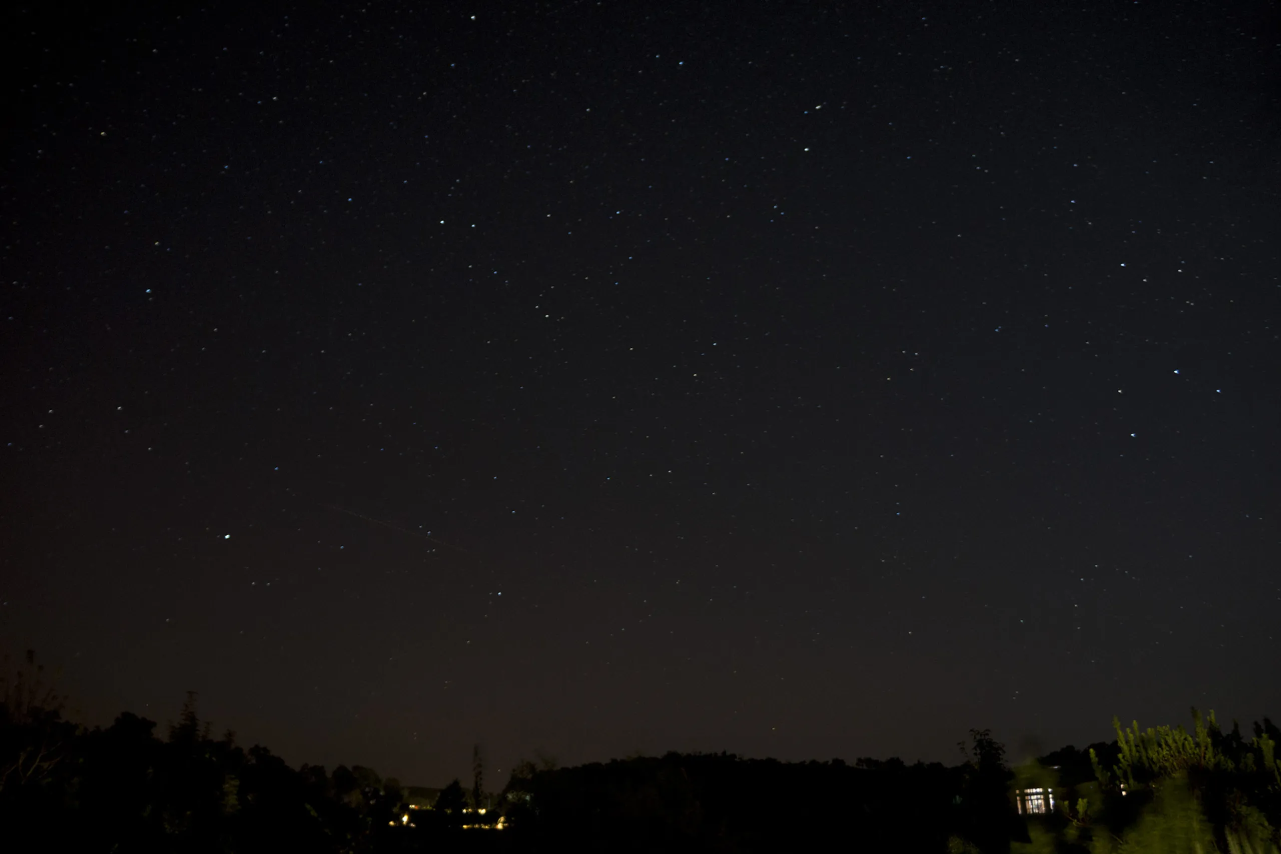 A free wish - falling star during a night in Tamera, Portugal