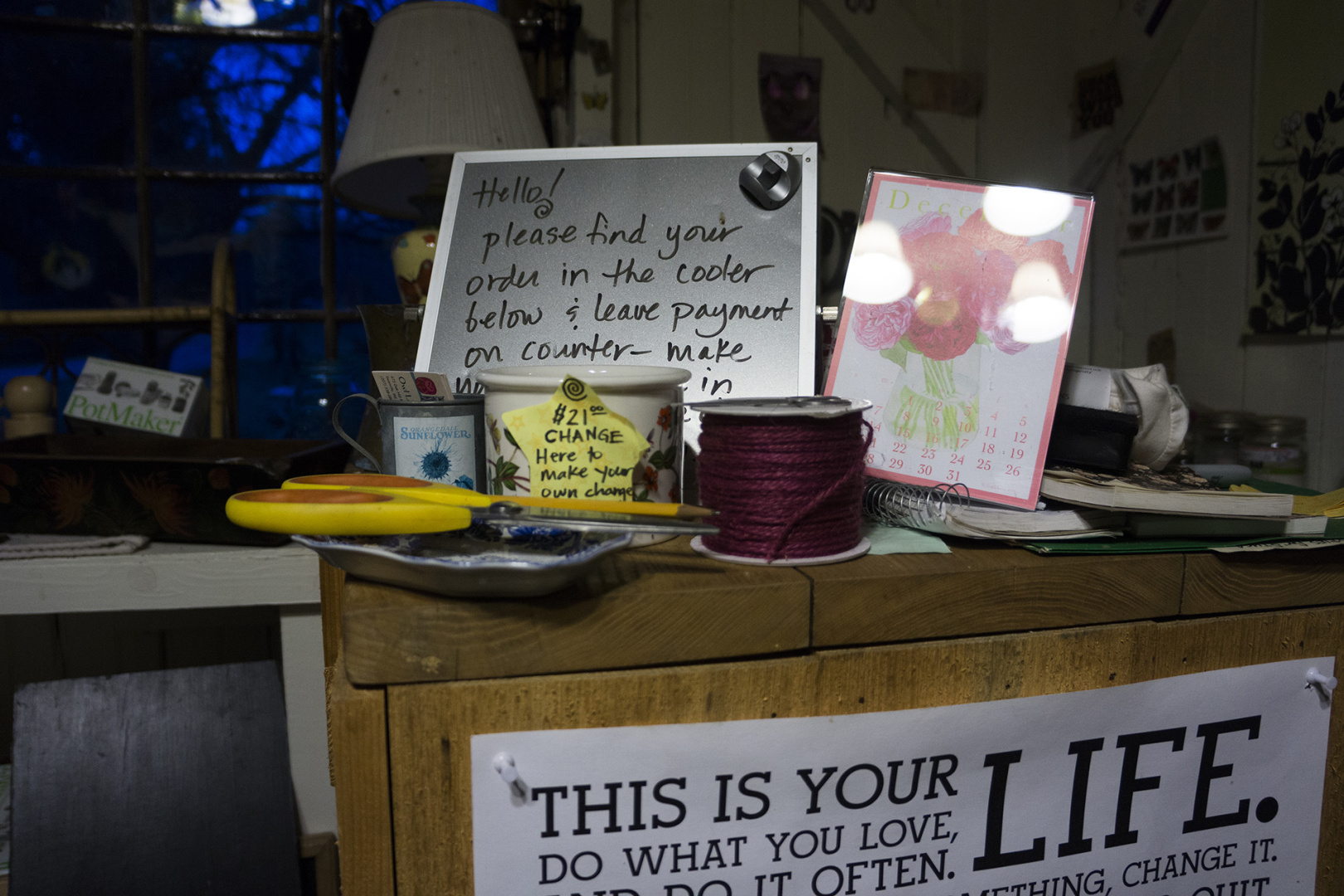 A poem inside a small cabin at a permaculture estate A poem inside a small cabin at a permaculture estate