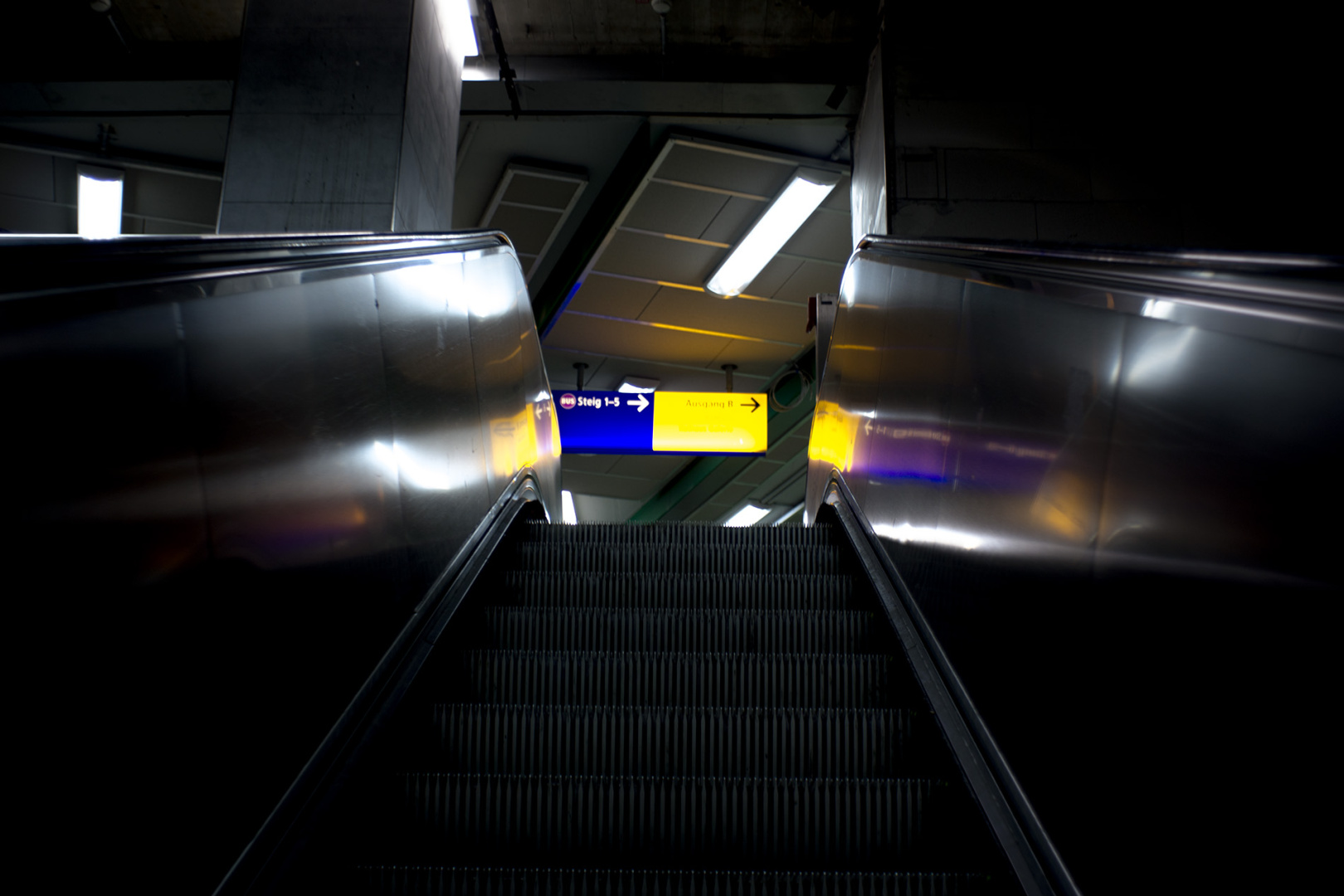 An escalator at one of the subway stations in Essen An escalator at one of the subway stations in Essen