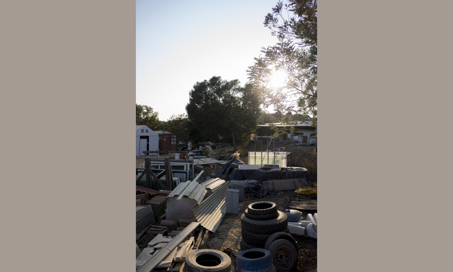 A small junk yard in the middle of an ecovillage A small junk yard in the middle of an ecovillage