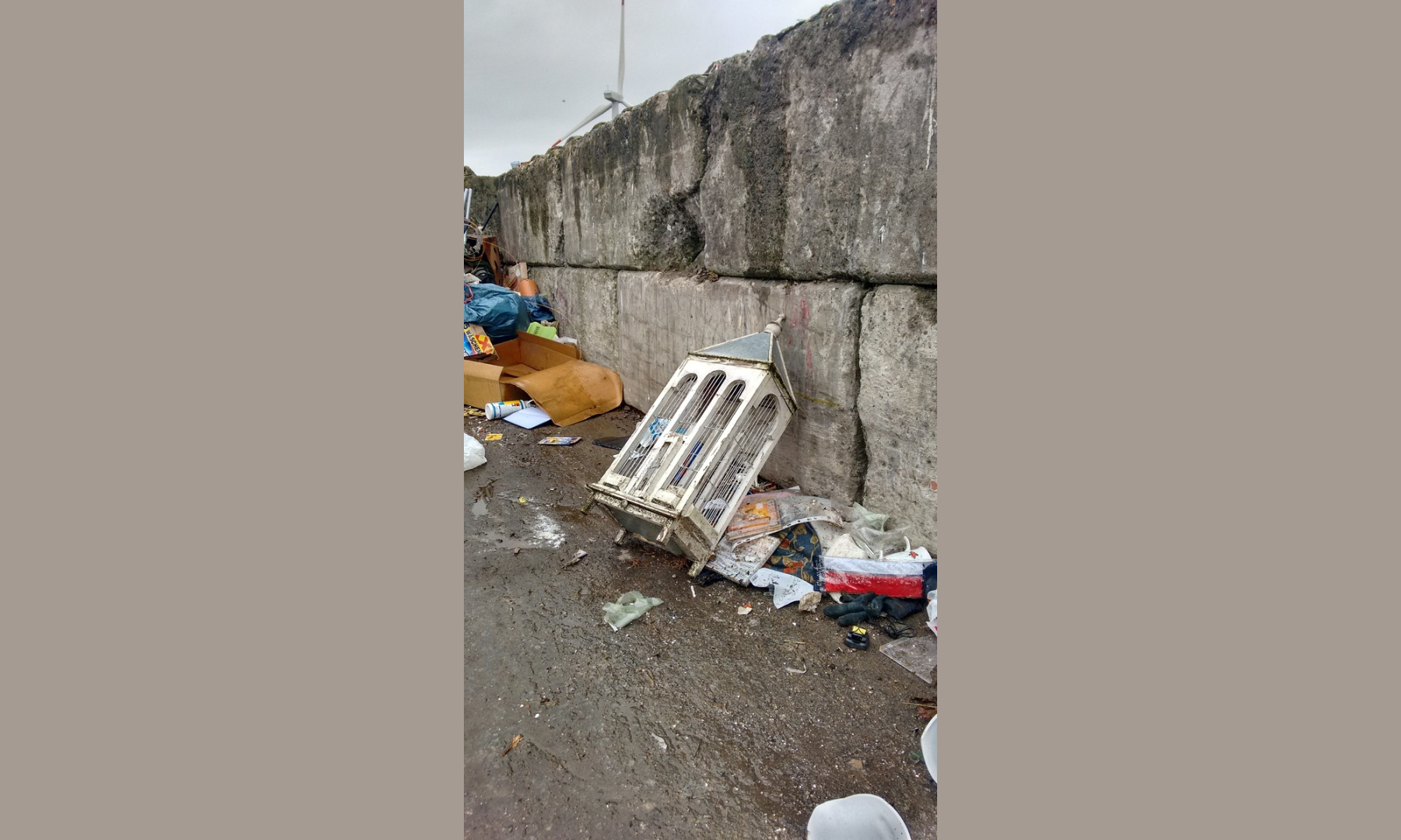 Waste at a recycling facility in Germany