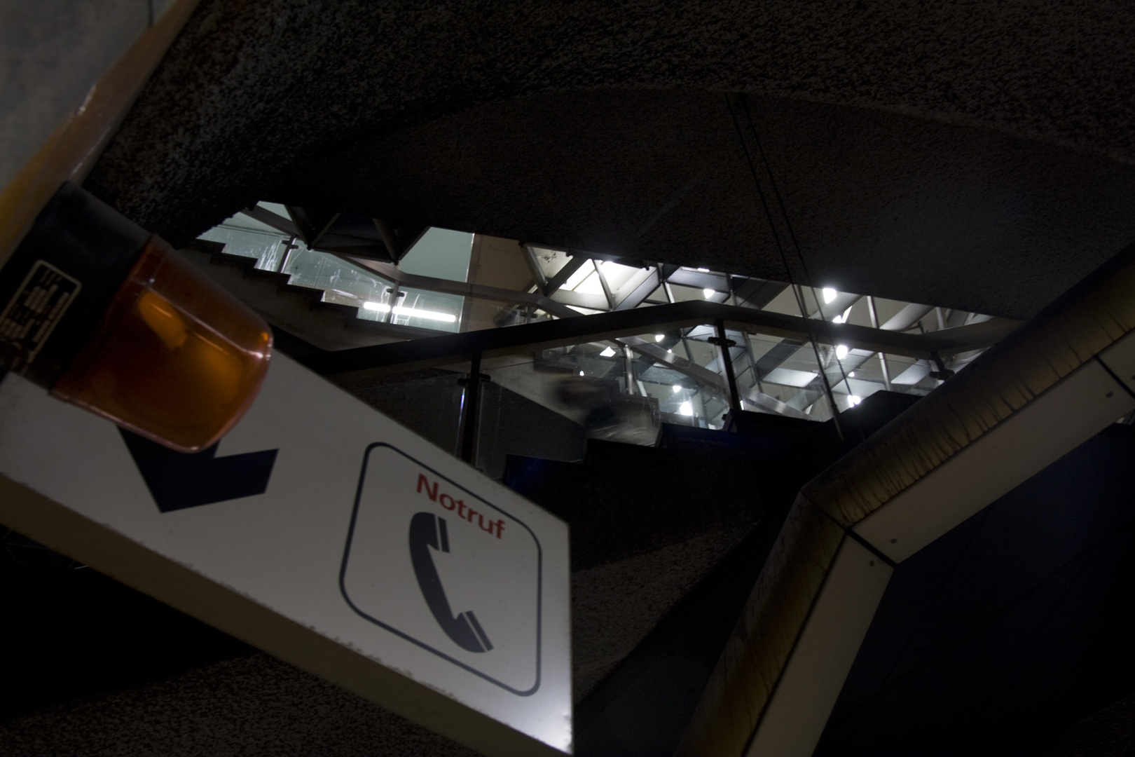 A look upwards at the subway station Berliner Platz prior renovation A look upwards at the subway station Berliner Platz prior renovation