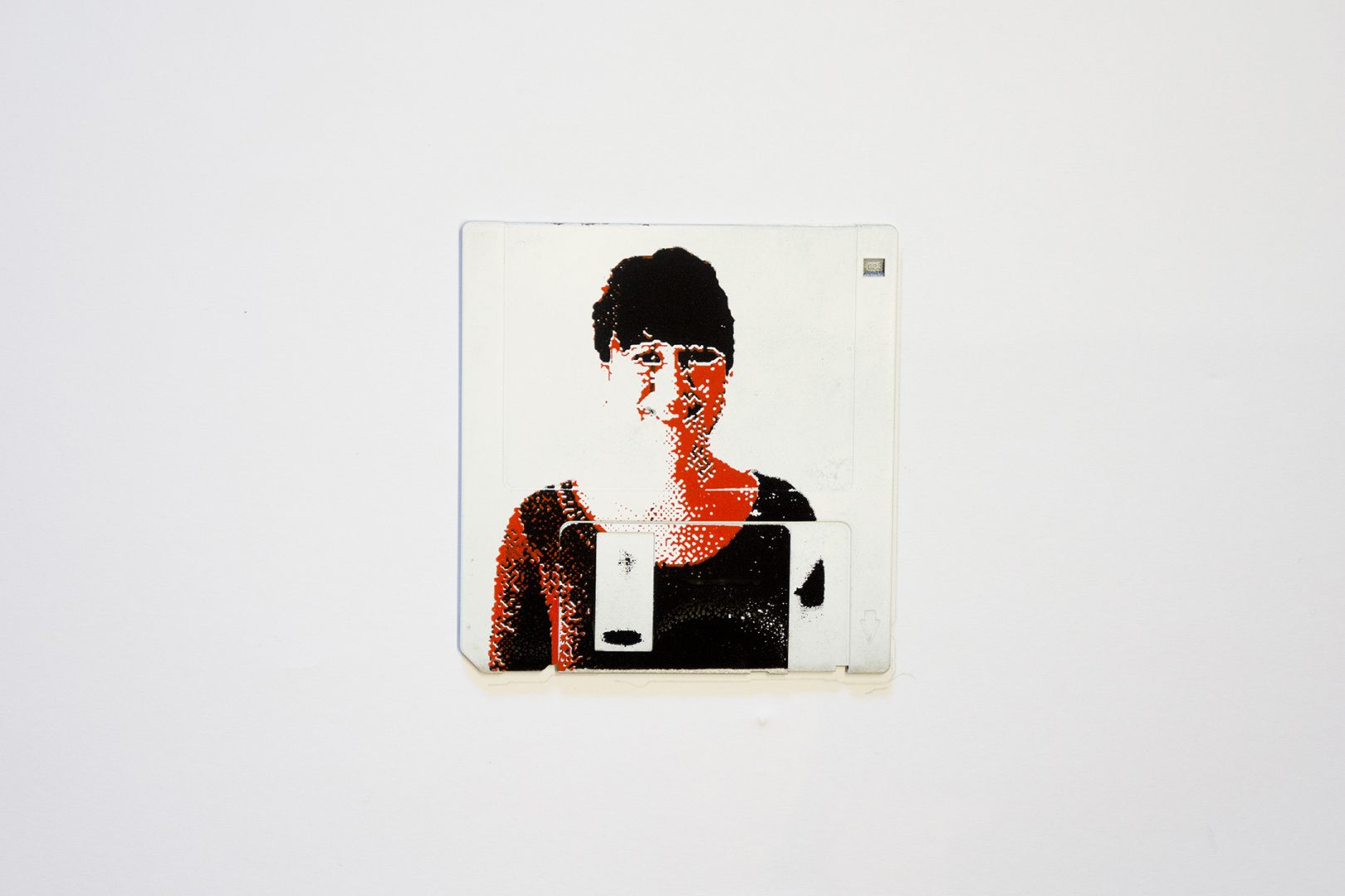 silk screened 3.5" floppy disk - artwork - Steffi