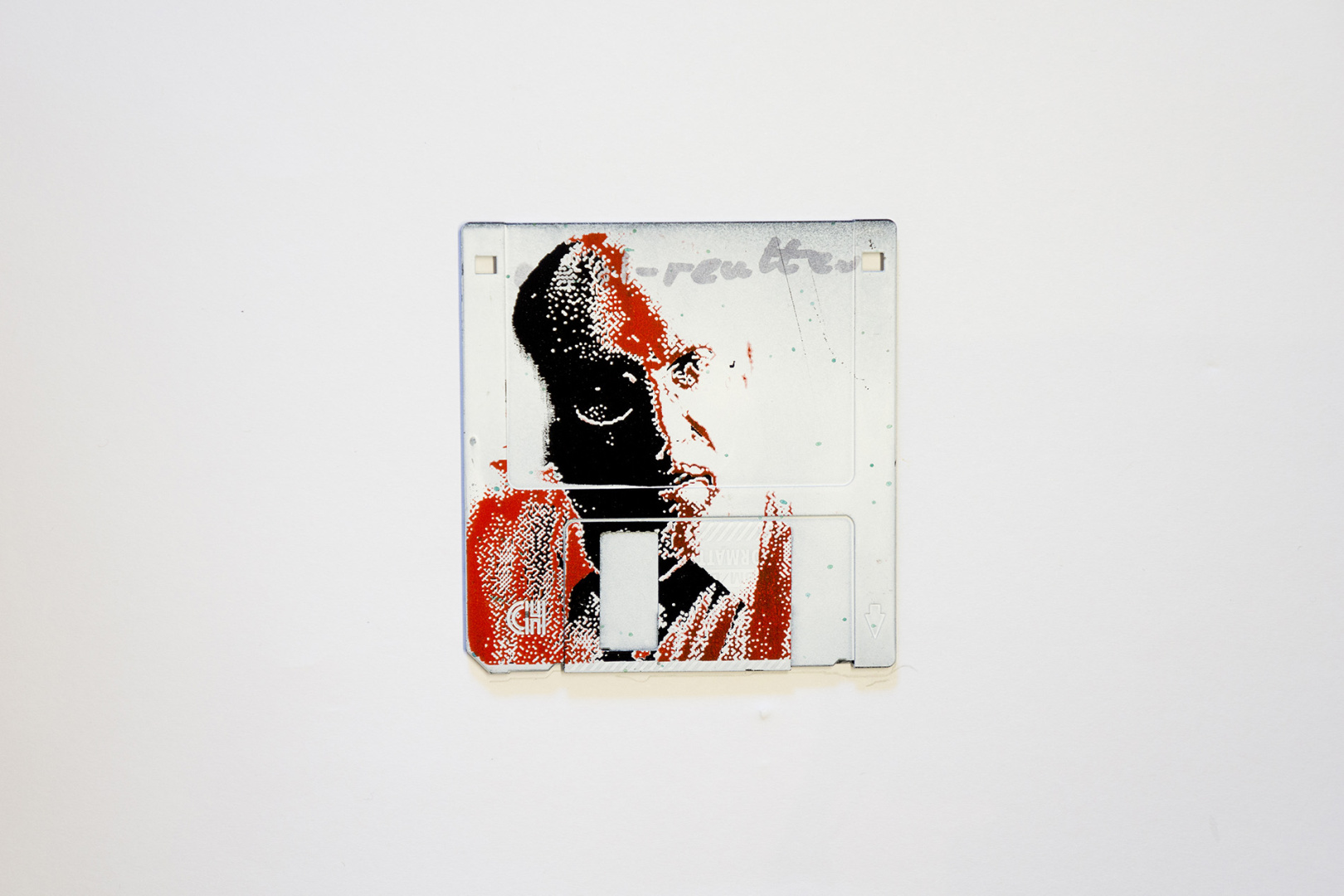 silk screened 3.5" floppy disk - artwork - Lobbo