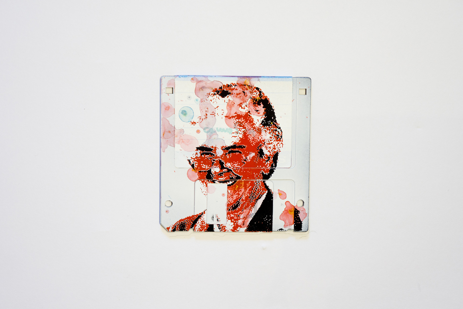 silk screened 3.5" floppy disk - artwork - Anna
