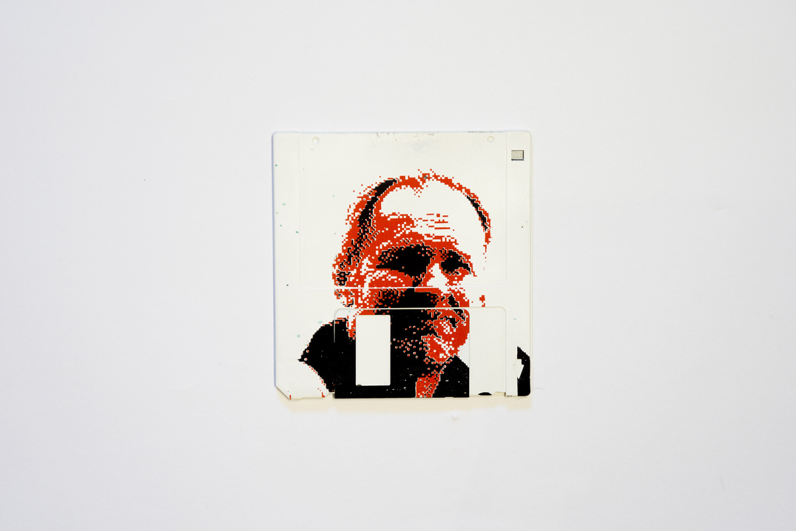 silk screened 3.5" floppy disk - artwork - Klaus