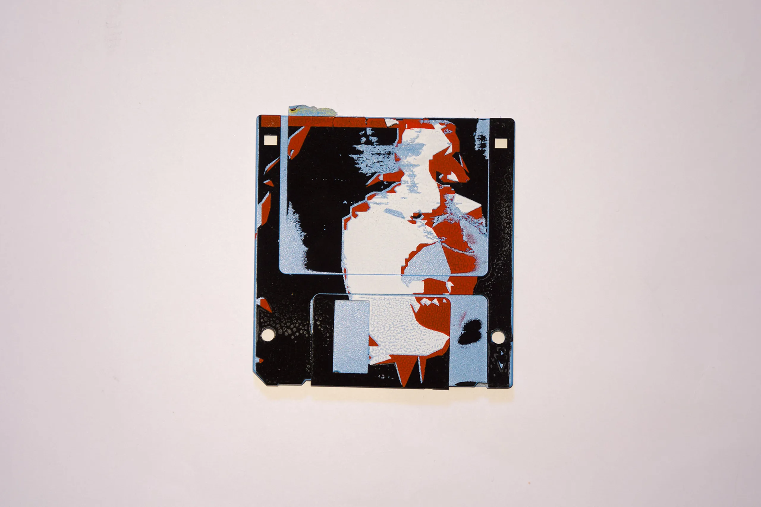 silk screened 3.5" floppy disk - artwork - from The Ladie series