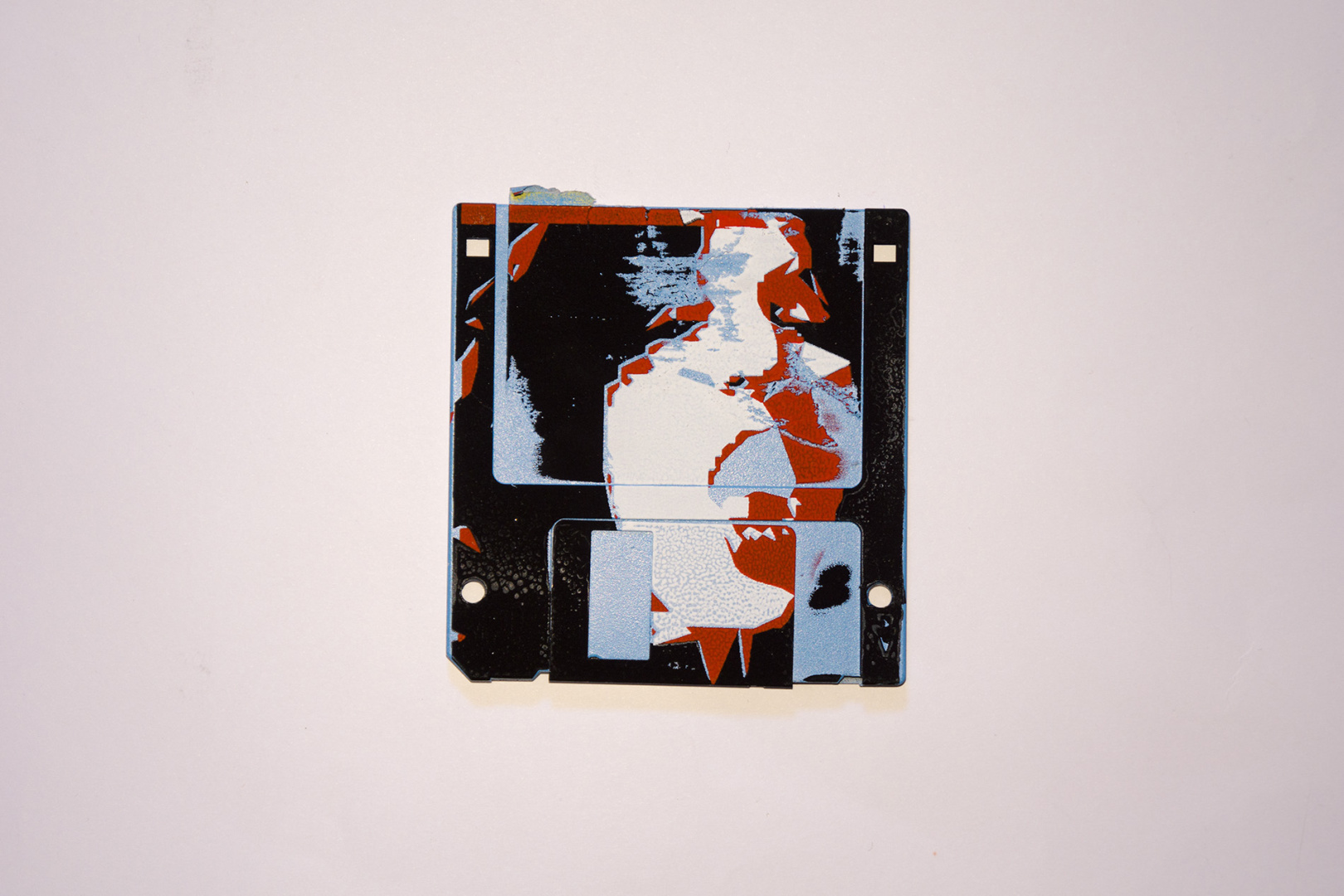 silk screened 3.5" floppy disk - artwork - from The Ladie series
