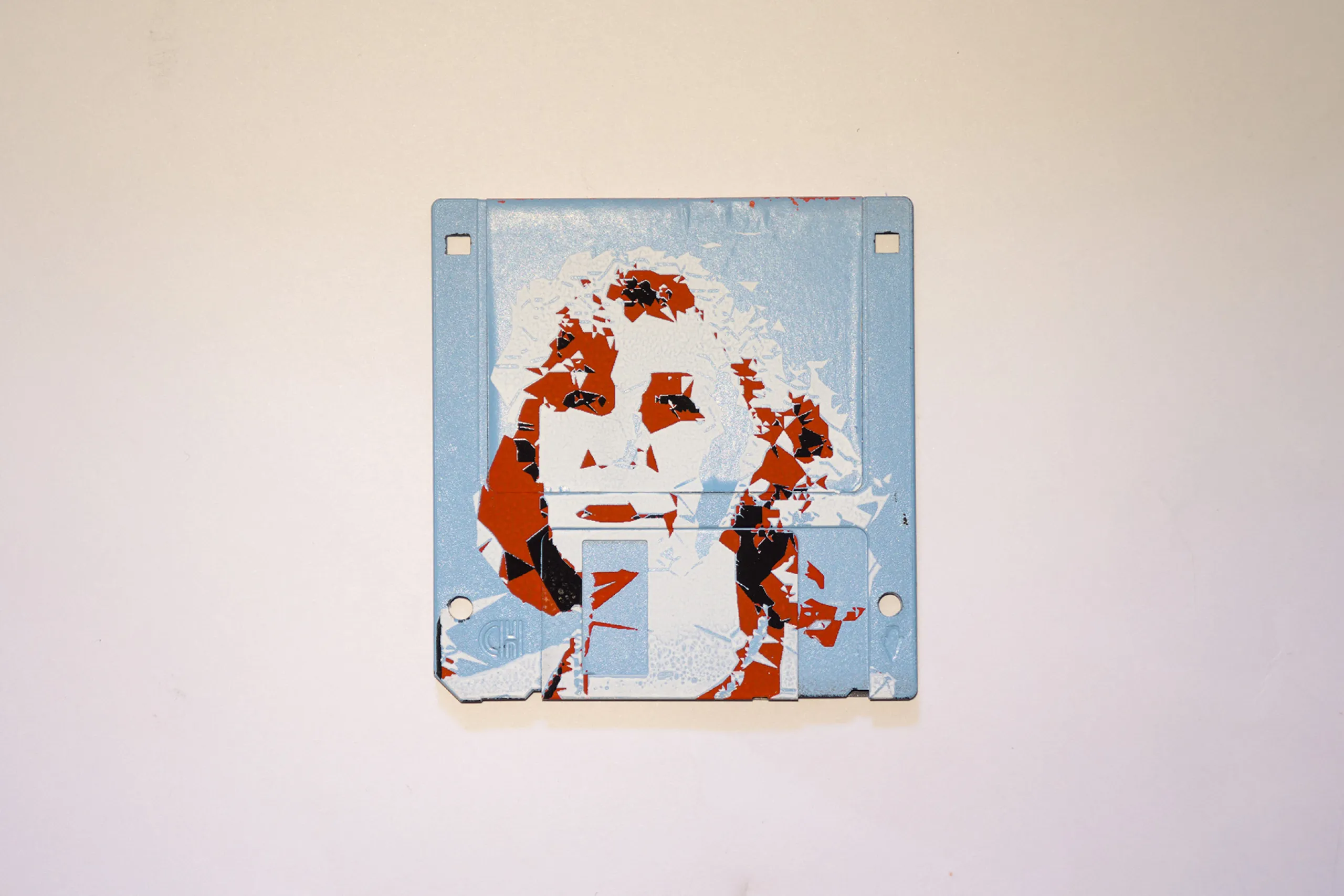 silk screened 3.5" floppy disk - artwork - Lies
