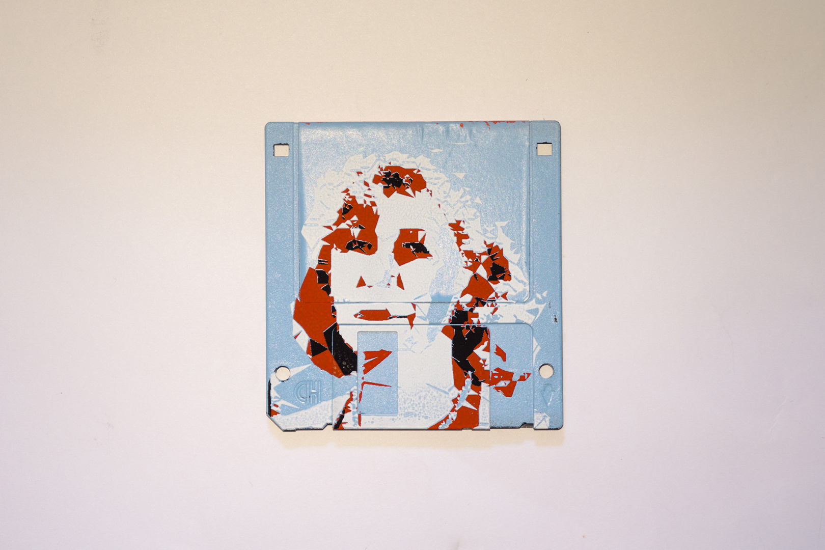 silk screened 3.5" floppy disk - artwork - Lies