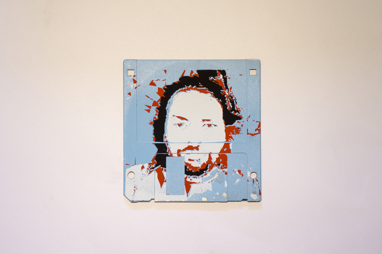 silk screened 3.5" floppy disk - artwork - Christopher