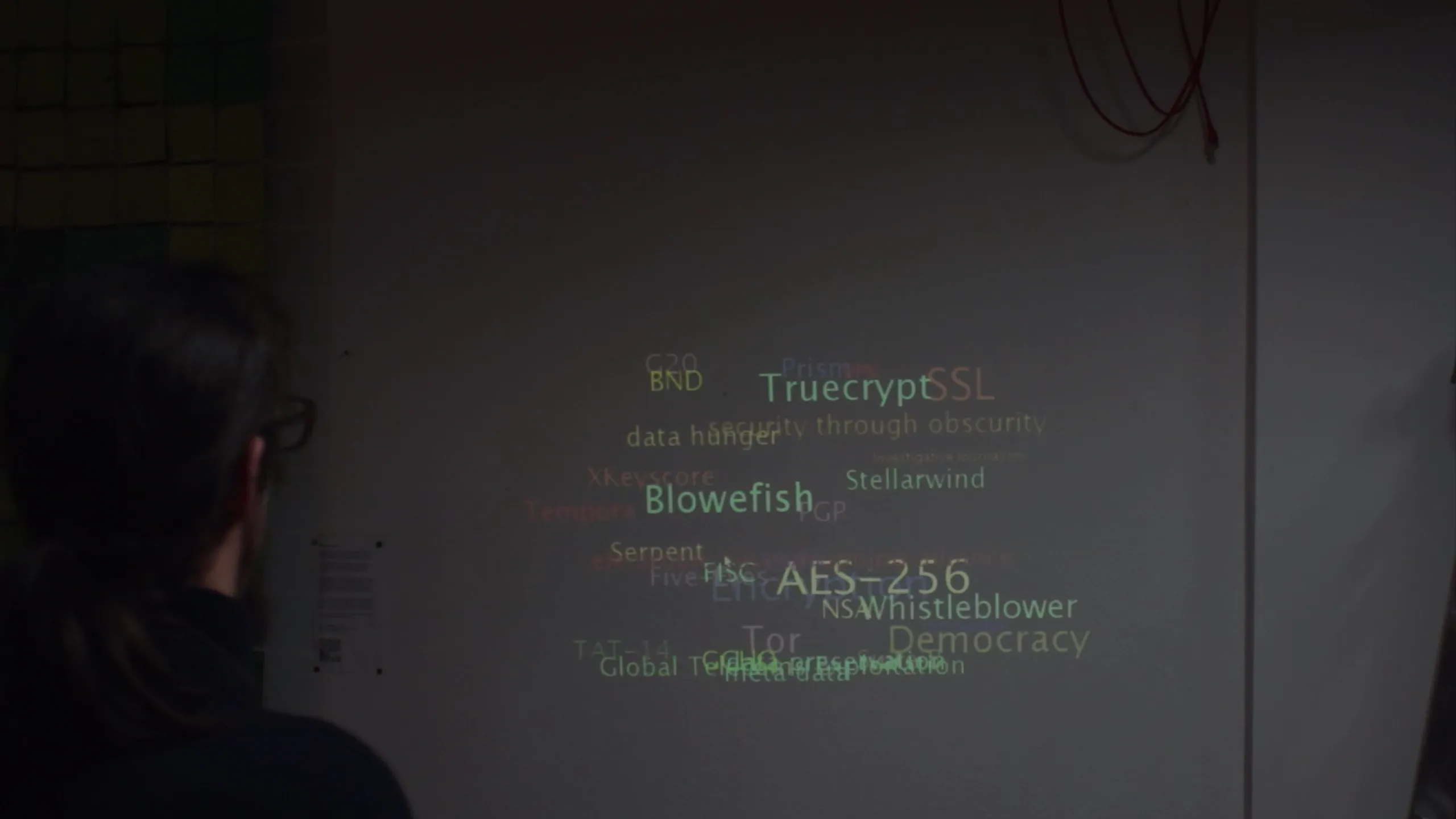 interactive installation about the Snowden whistle blowing scandal