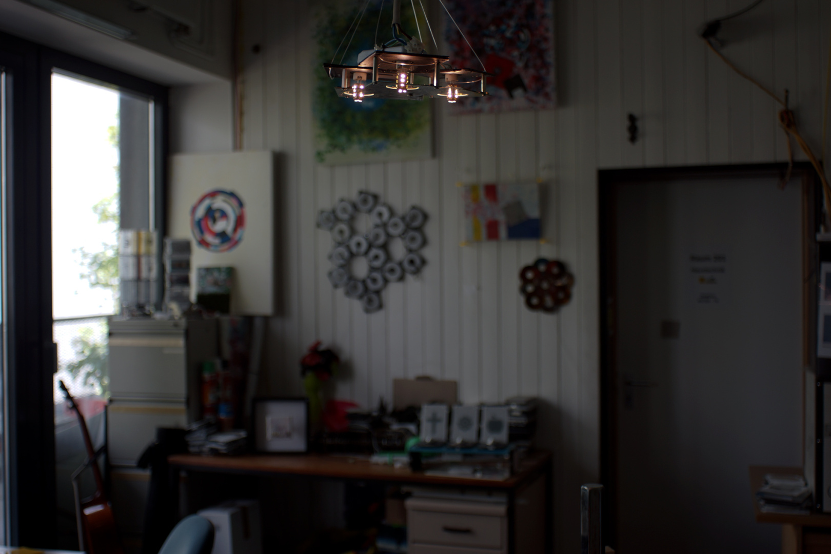 hard drive circuit board lamp at the Unperfekthaus Schaltwerk