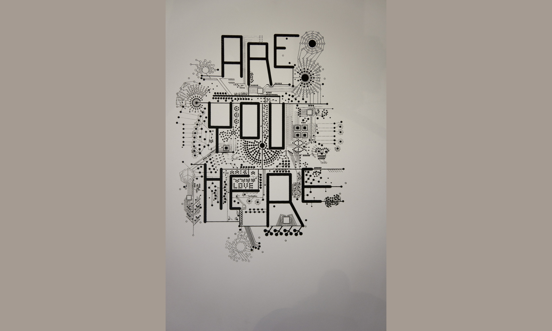 are you here? series by dominik Jais - pcb styled print on paper are you here? series by dominik Jais - pcb styled print on paper