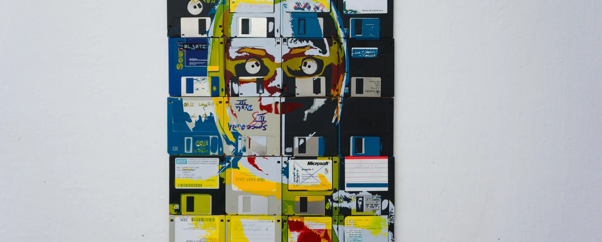 Silk screening of Lumia - the print on 3.5" floppy disks