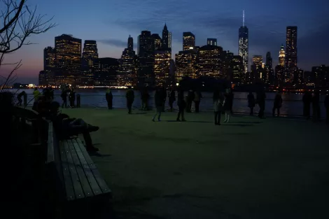 Brooklyn Bridge Park after sundown Brooklyn Bridge Park after sundown