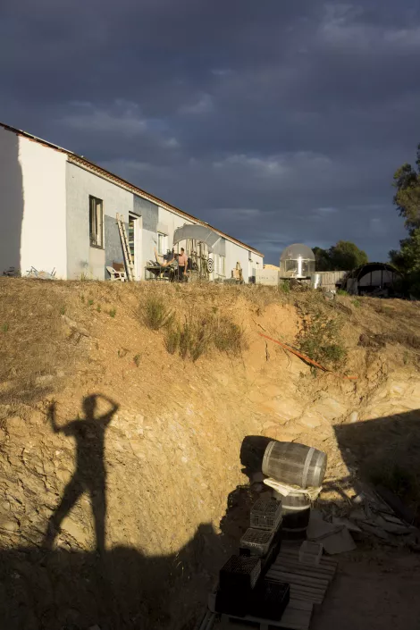 "Self portrait" during sundown in Tamera, Portugal