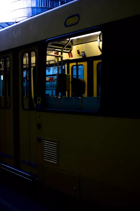 A tram passing by at the Aalto Theater in Essen