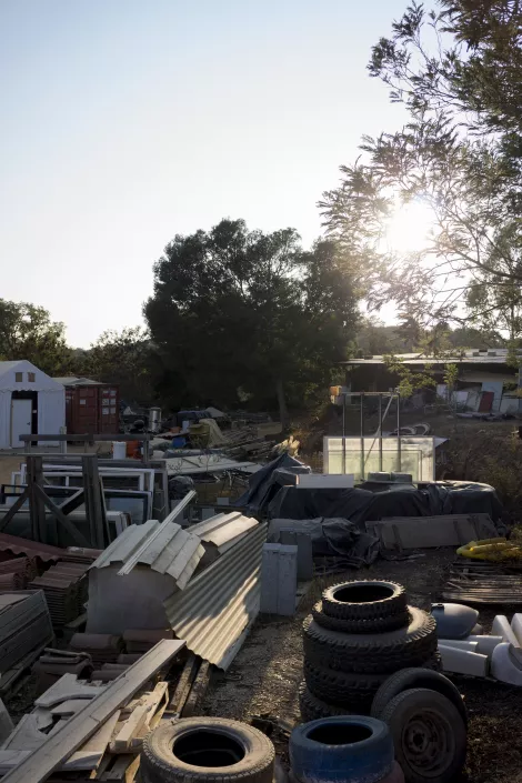 A small junk yard in the middle of an ecovillage A small junk yard in the middle of an ecovillage