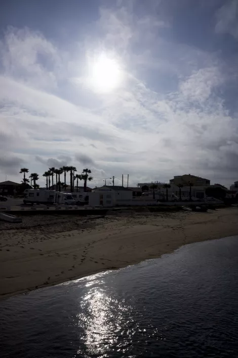 The beach at Faro, Portugal, during Noon