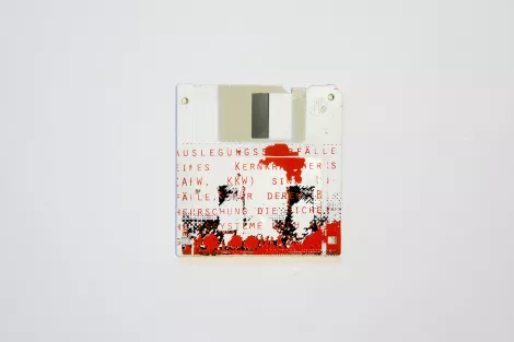 GAU - German for maximum credible accident - silk screened on Floppy disk GAU - German for maximum credible accident - silk screened on Floppy disk