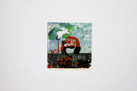 Fear of a green planet - silk screened on 3.5" floppy disk Fear of a green planet - silk screened on 3.5" floppy disk