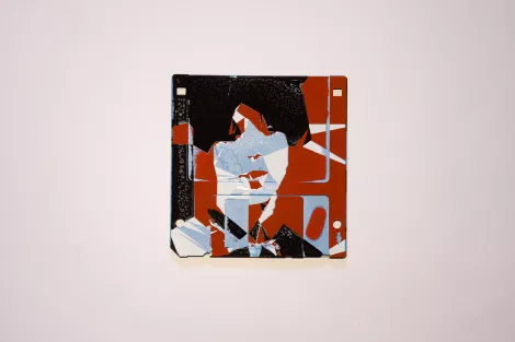 silk screened 3.5" floppy disk - artwork - from The Ladies series