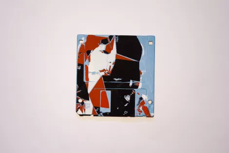 silk screened 3.5" floppy disk - artwork - from The Ladies series