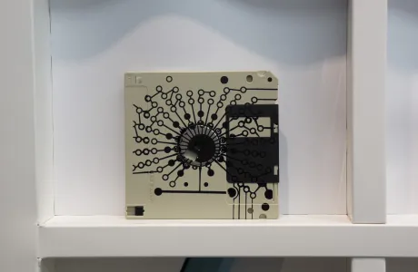 Flower II - serigraphy on floppy disk #artwork by Dominik Jais