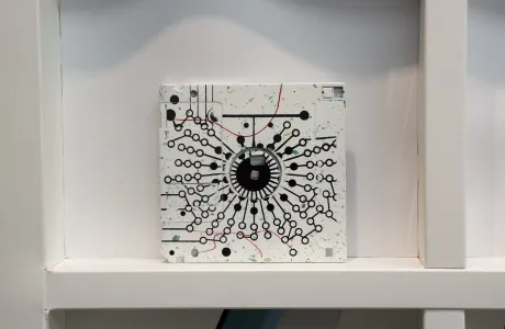 Flower III - serigraphy on floppy disk #artwork by Dominik Jais