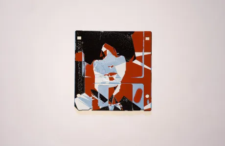 silk screened 3.5" floppy disk - artwork - from The Ladies series