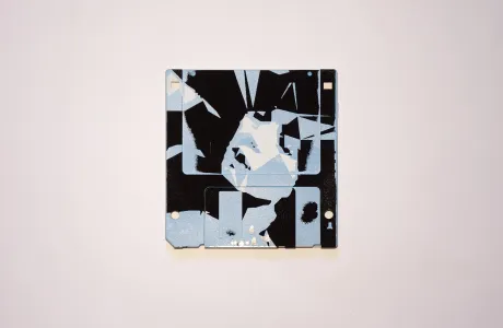 silk screened 3.5" floppy disk - artwork - from The Ladies series