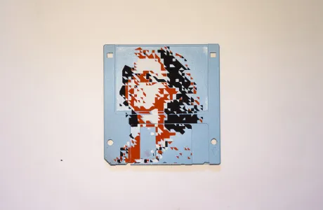 silk screened 3.5" floppy disk - artwork - Ma