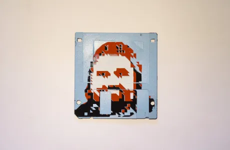 silk screened 3.5" floppy disk - artwork - Pekka I