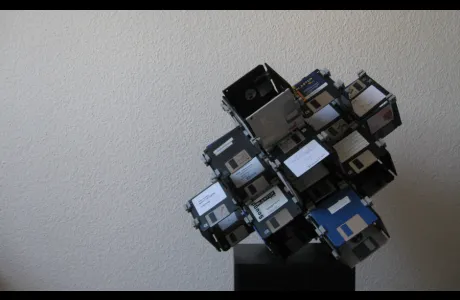 Floppy Disc Sculpture by Dominik Jais